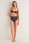 Polka Dot Noir Ingrid Bikini Top