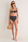 Polka Dot Noir Vera Bikini Bottom