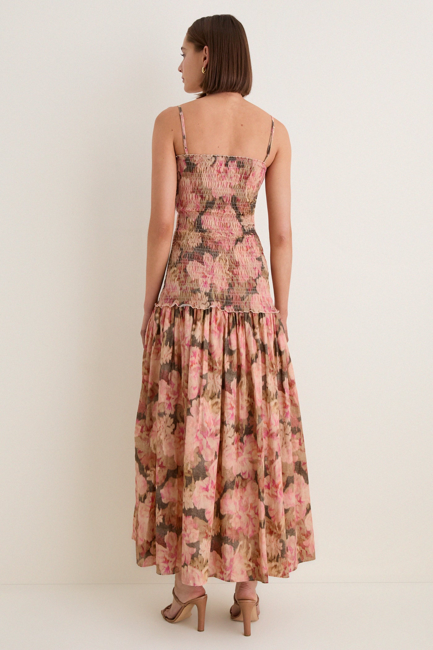 Heirloom Rose Lucia Ruched Maxi Dress