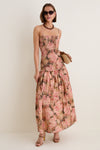 Heirloom Rose Lucia Ruched Maxi Dress