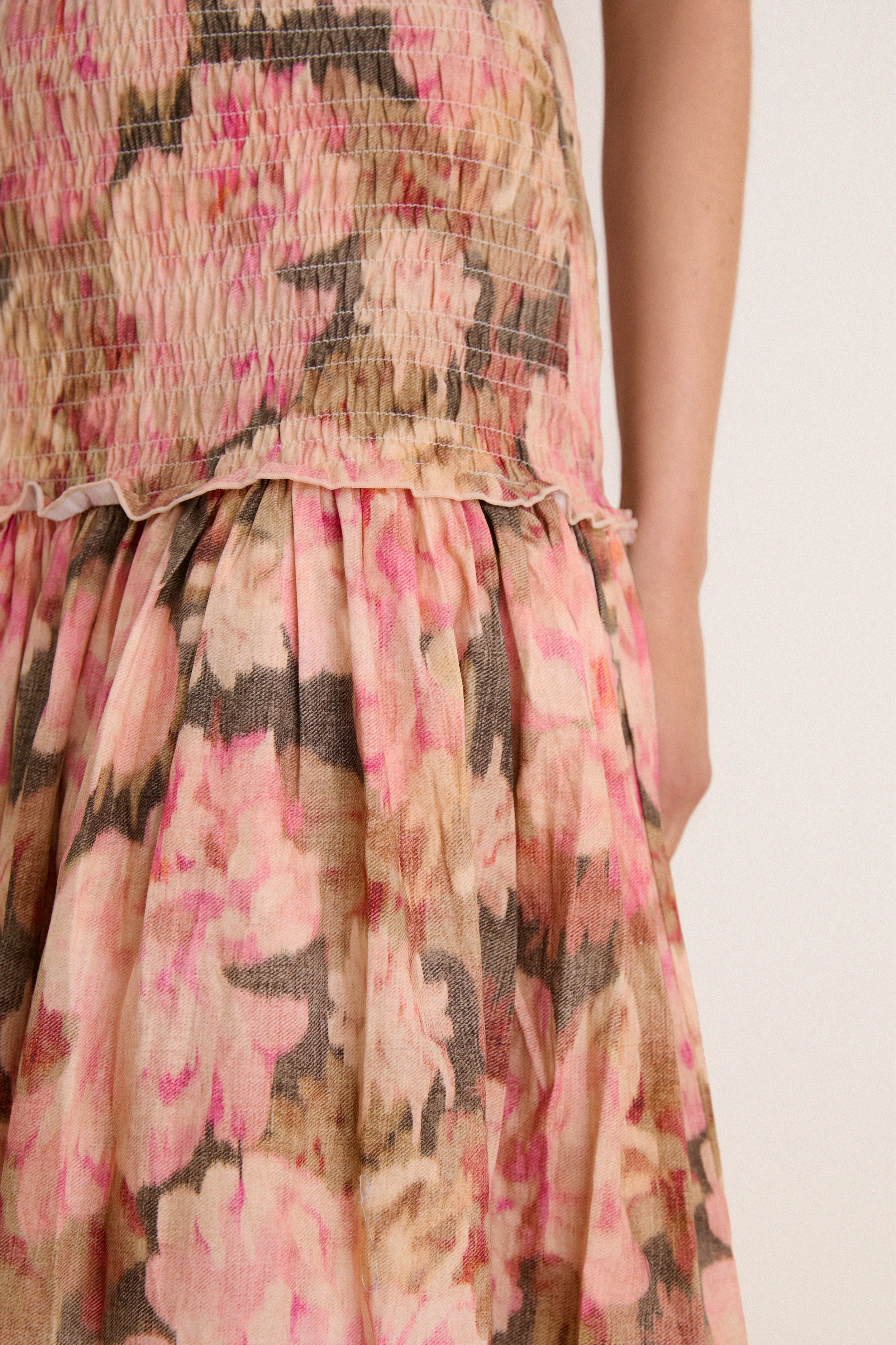 Heirloom Rose Lucia Ruched Maxi Dress