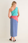 Teal Gingham Multi Belem Poplin Midi Dress