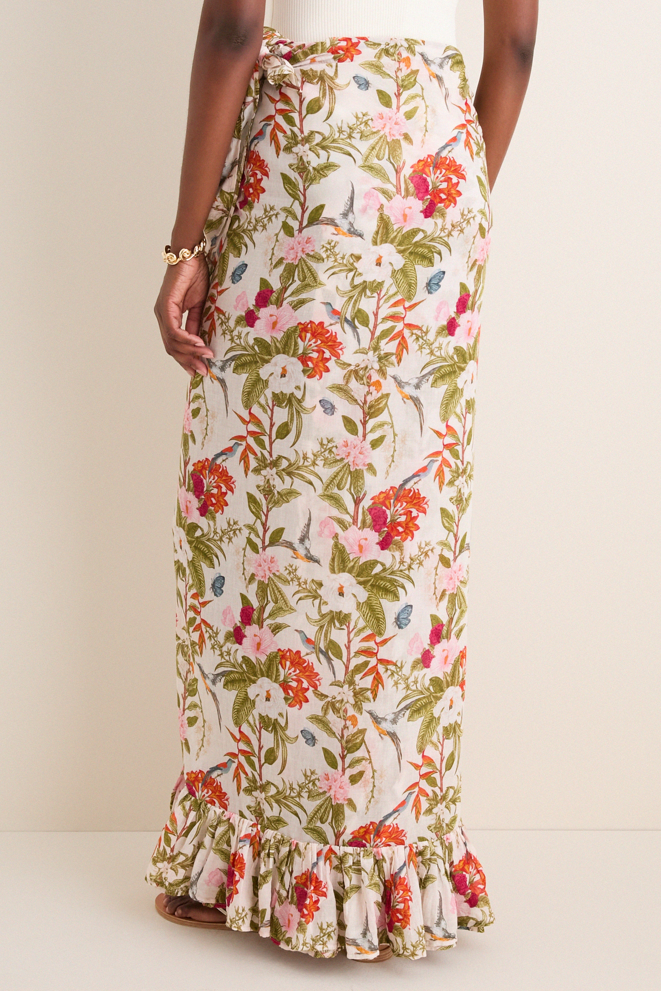 Land of Flowers Blossoms Ruffle Power Pareo