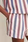 Boardwalk Stripe Seersucker Stripe Raven Shorts