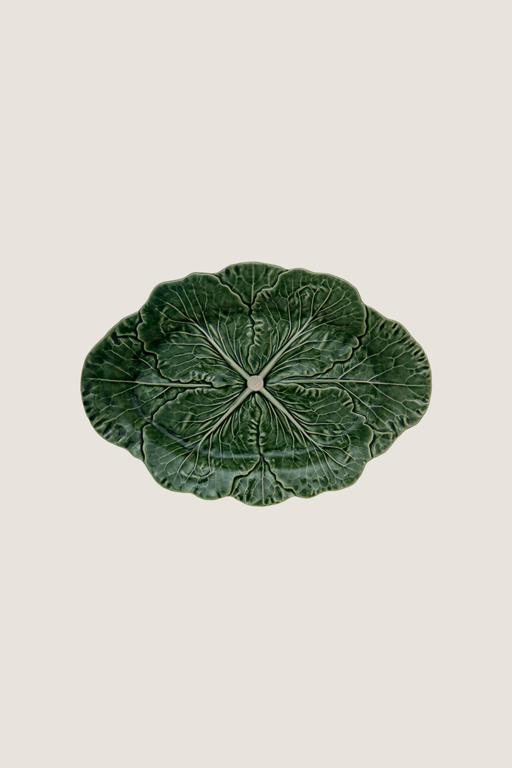 Green Cabbage Small Oval Platter
