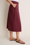 Port Poplin Belted Paulette Skirt
