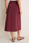 Port Poplin Belted Paulette Skirt