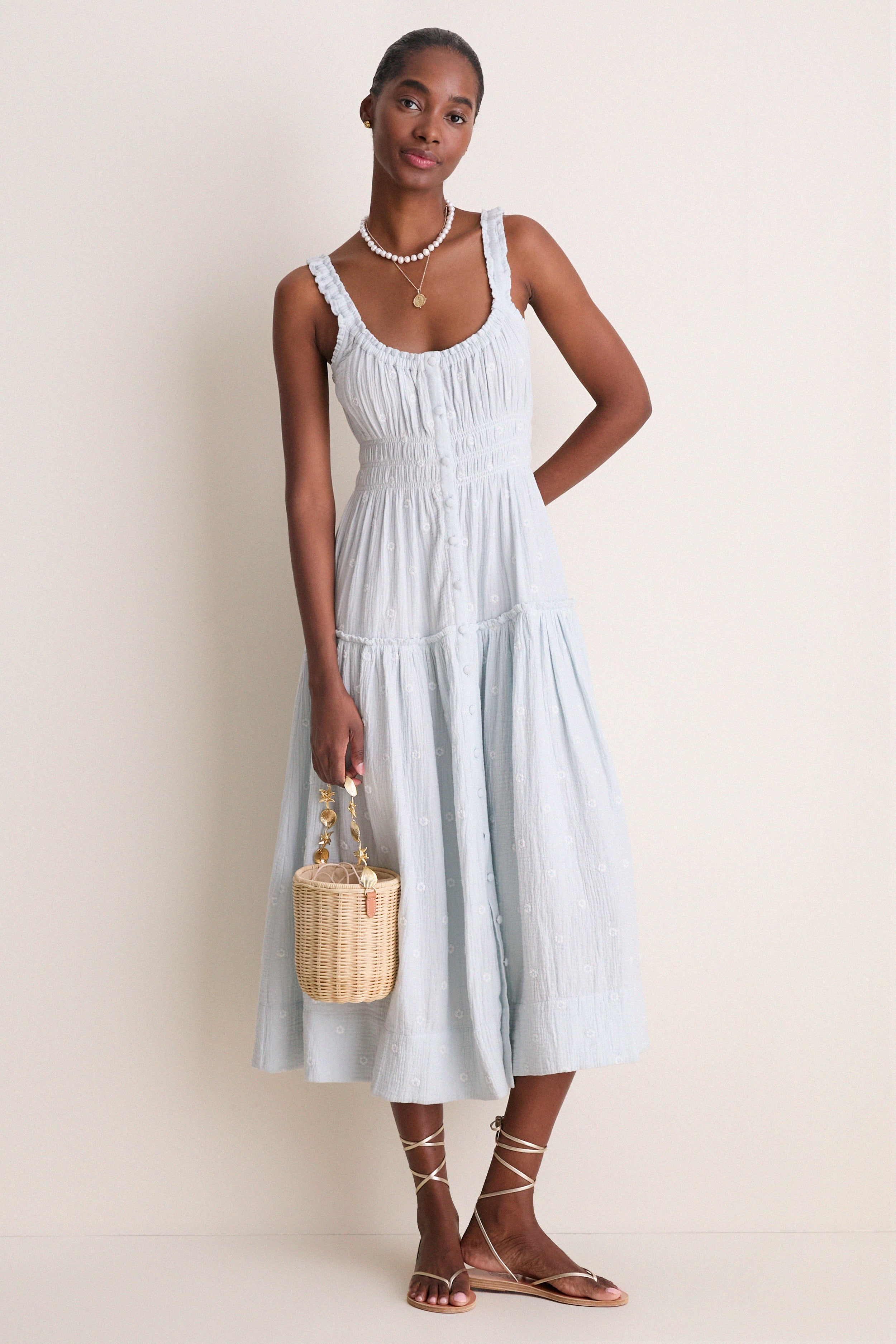 blue daisy embroidered palmerston dress Baby Blue Daisy Dress Teuta Matoshi