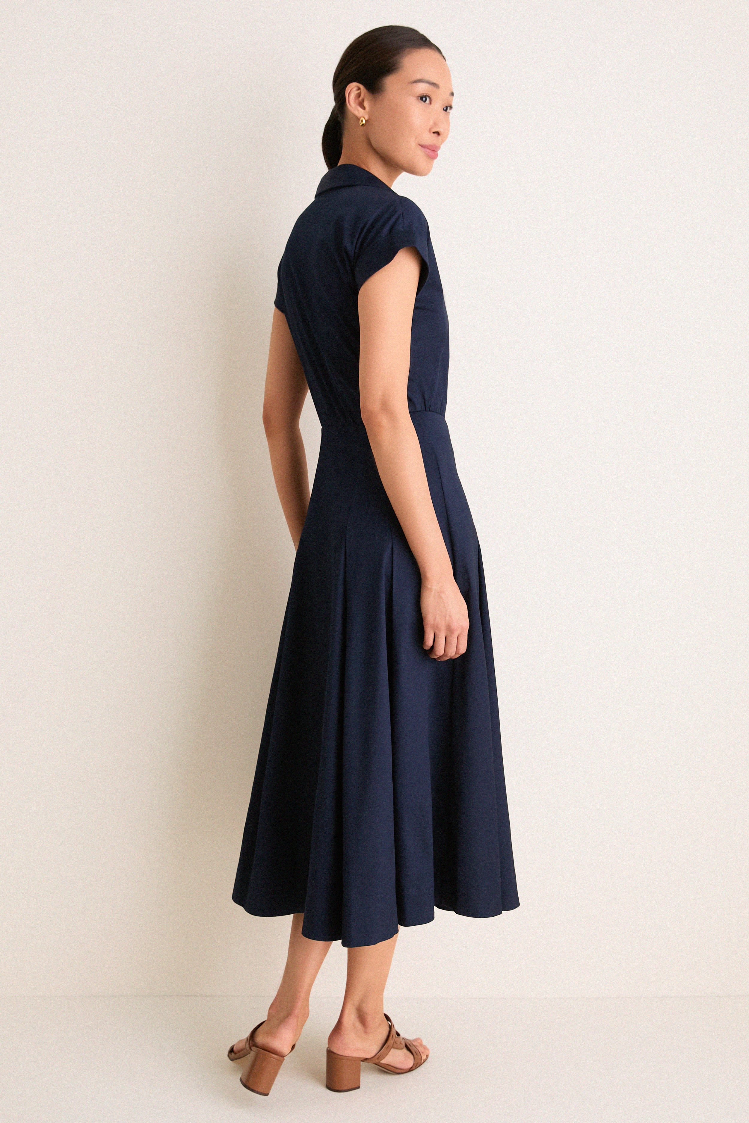 Navy Caterina Shirt Dress