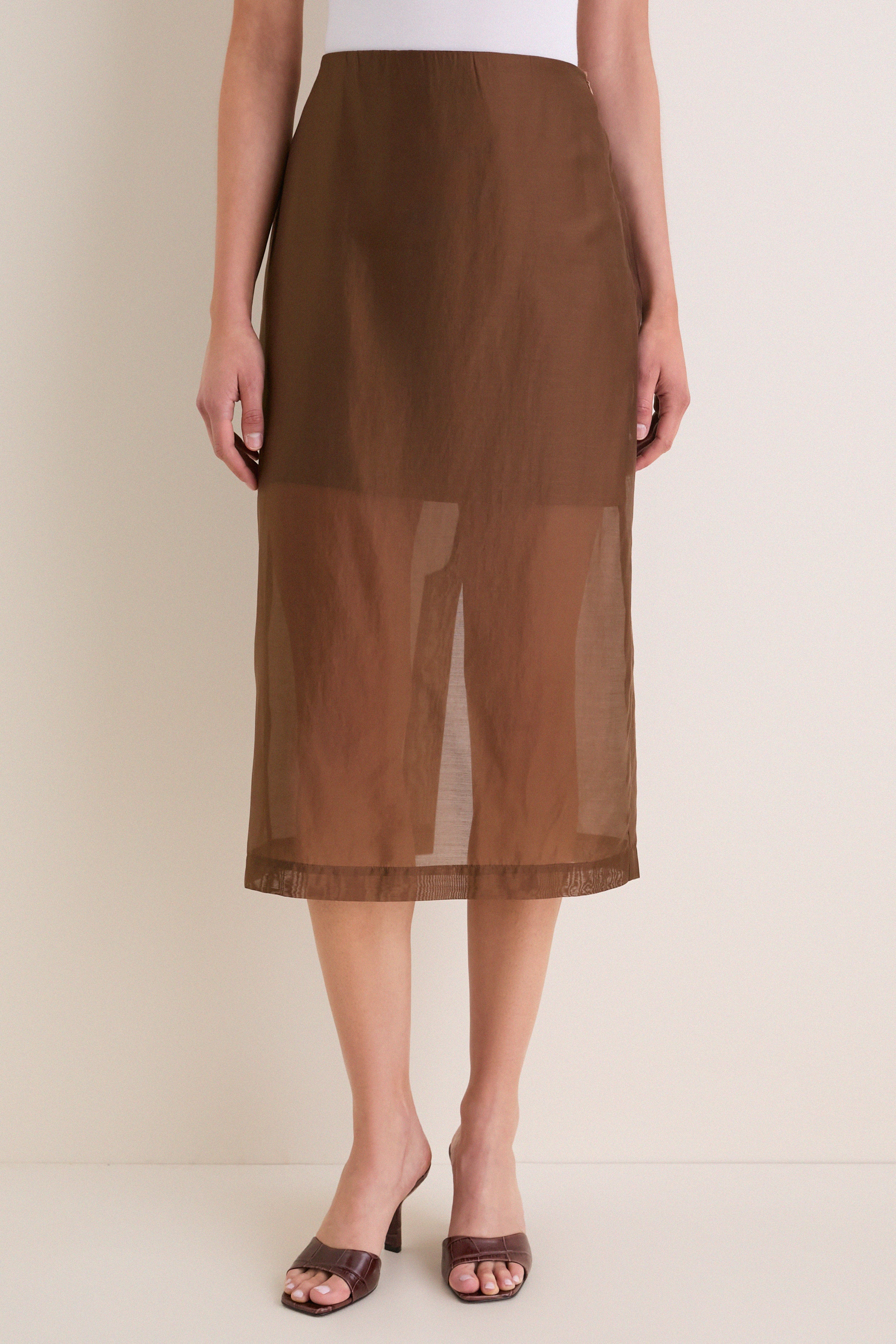 Toffee Organza Christy Skirt | Tuckernuck