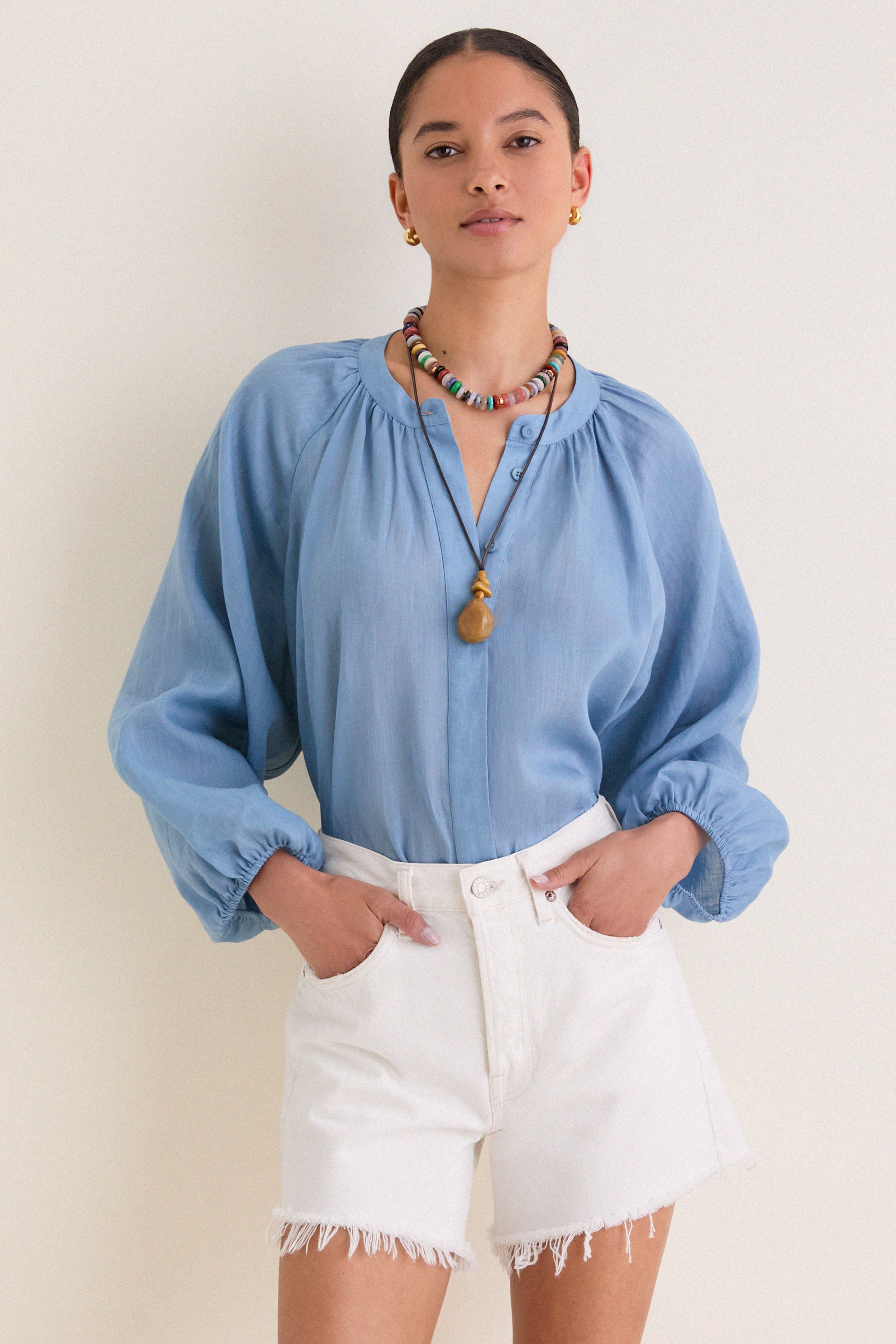 Maison Blue Sawyer Blouse | Tuckernuck
