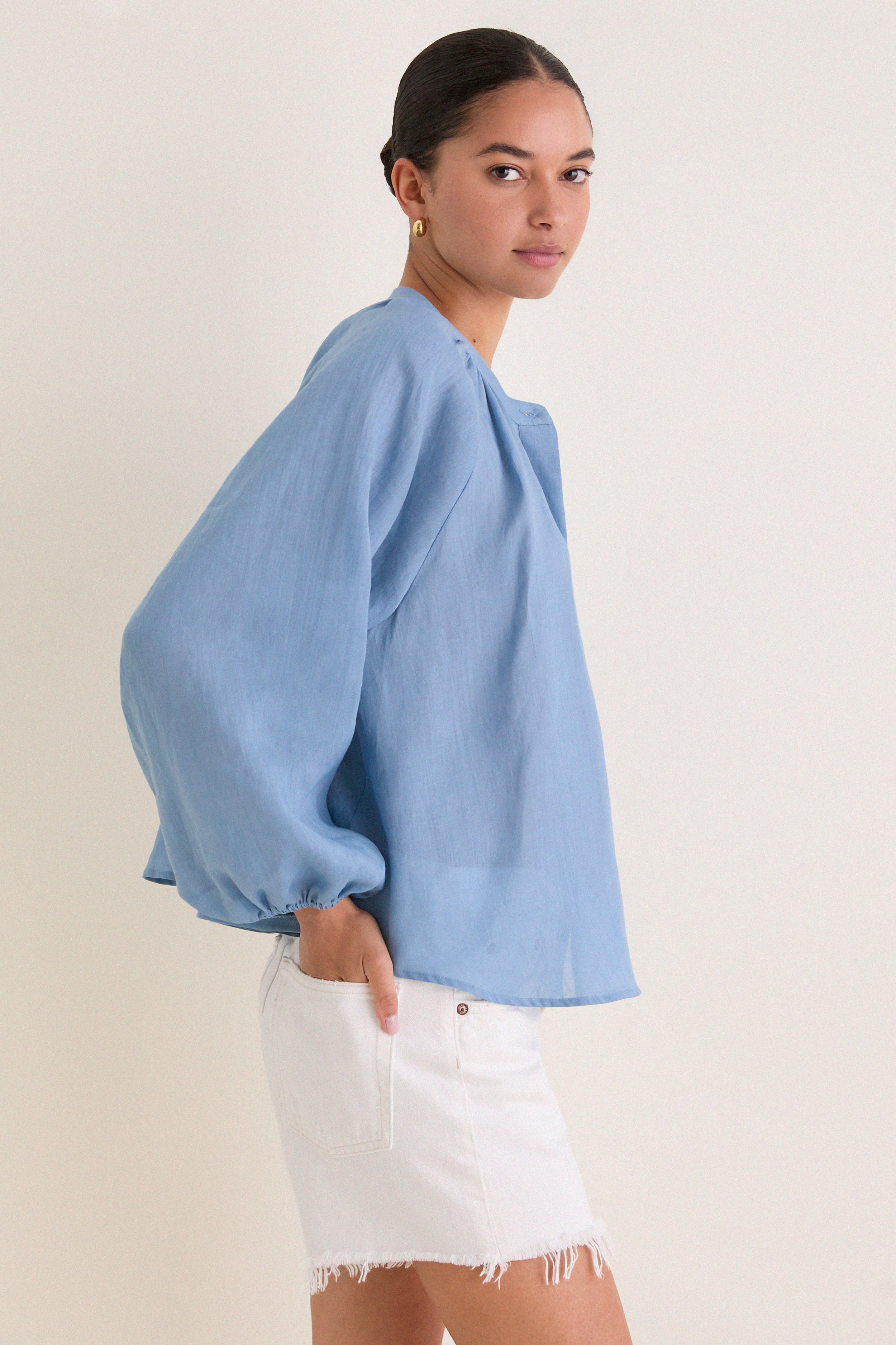 Maison Blue Sawyer Blouse | Tuckernuck