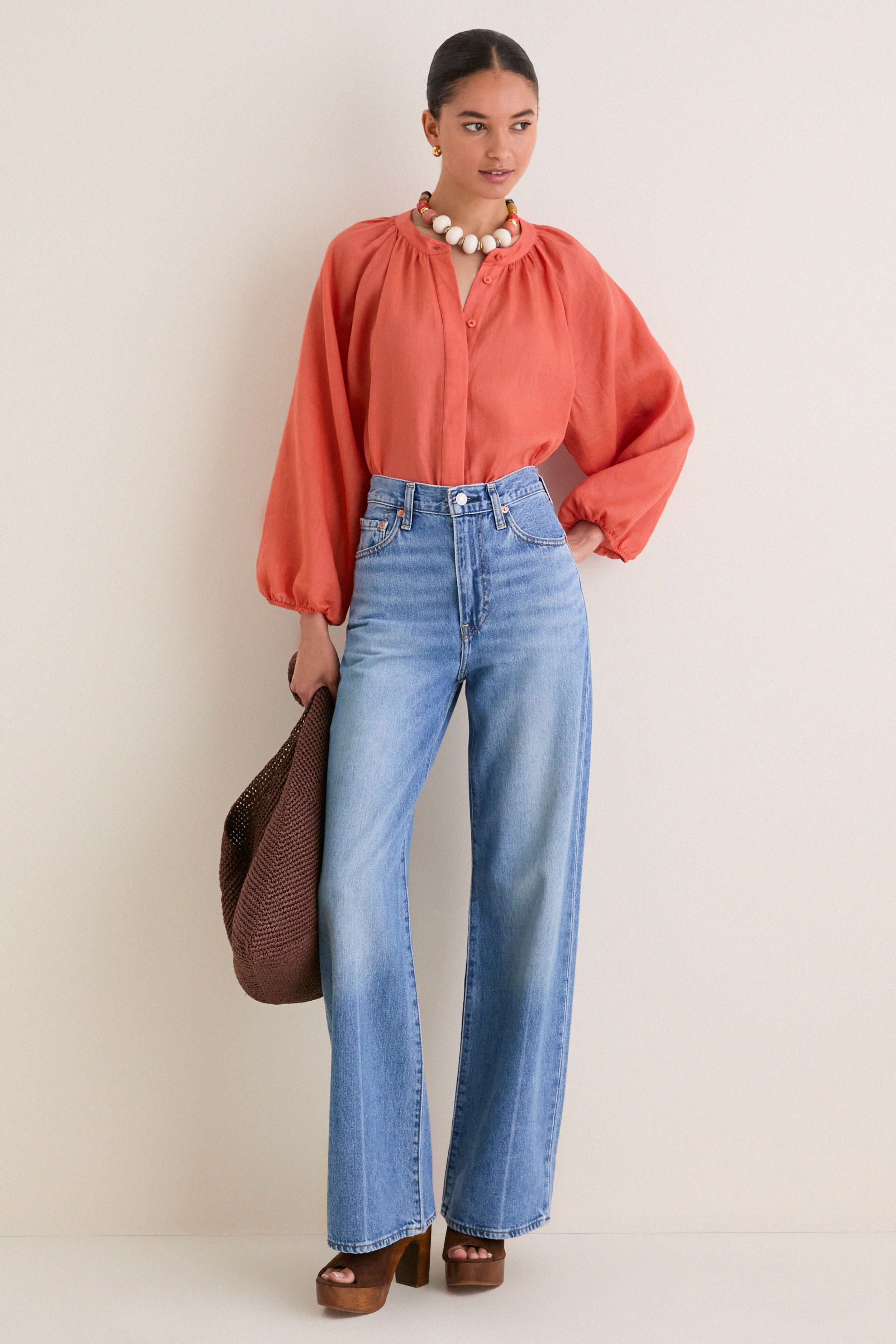 Terracotta Sawyer Blouse | Tuckernuck