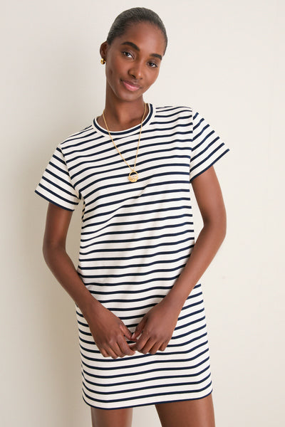 Tuckernuck Navy Stripe Parker Mini Dress Navy Stripe / M