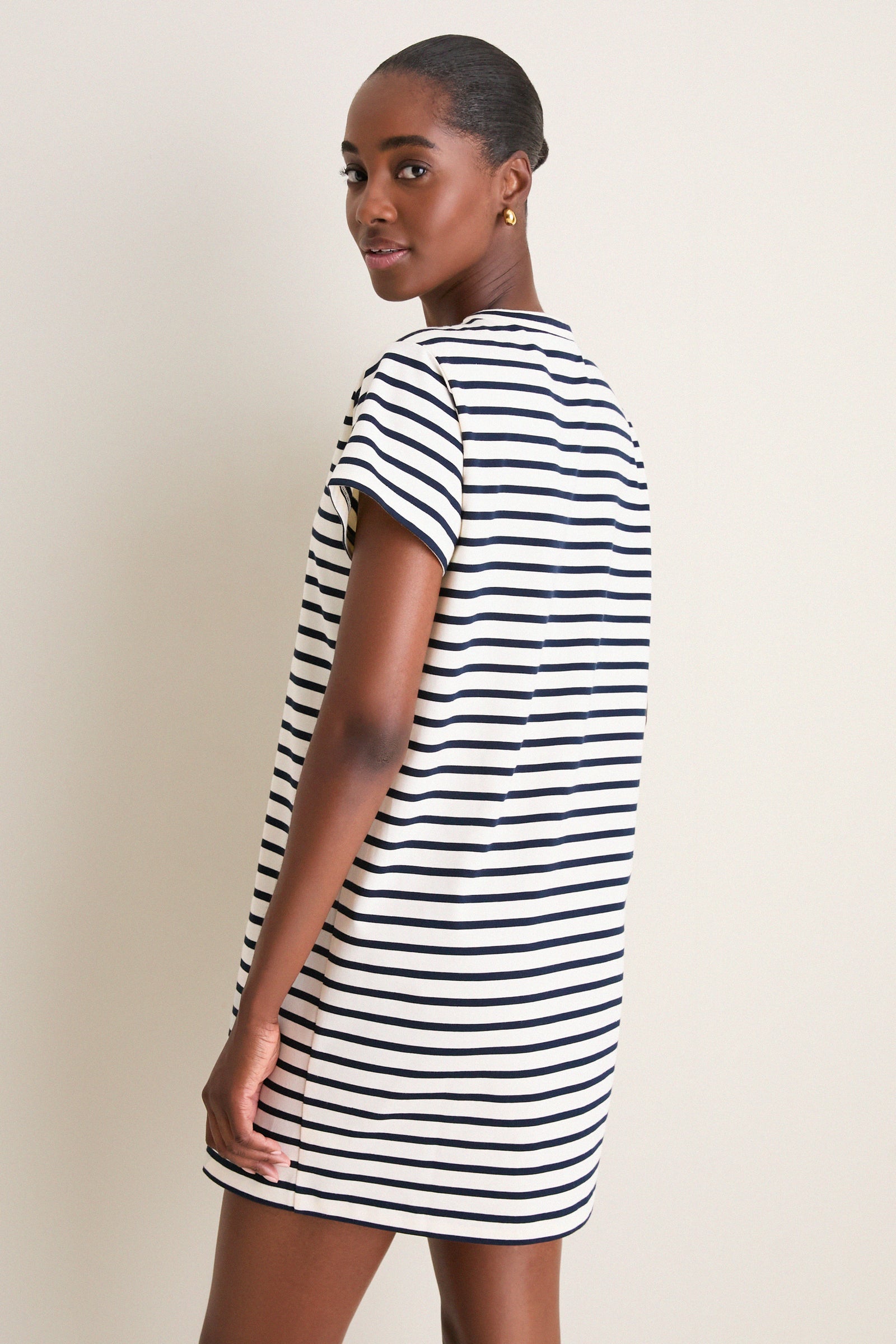 Navy Stripe Parker Mini Dress
