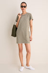Green Stripe Parker Mini Dress