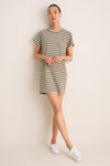 Green Stripe Parker Mini Dress