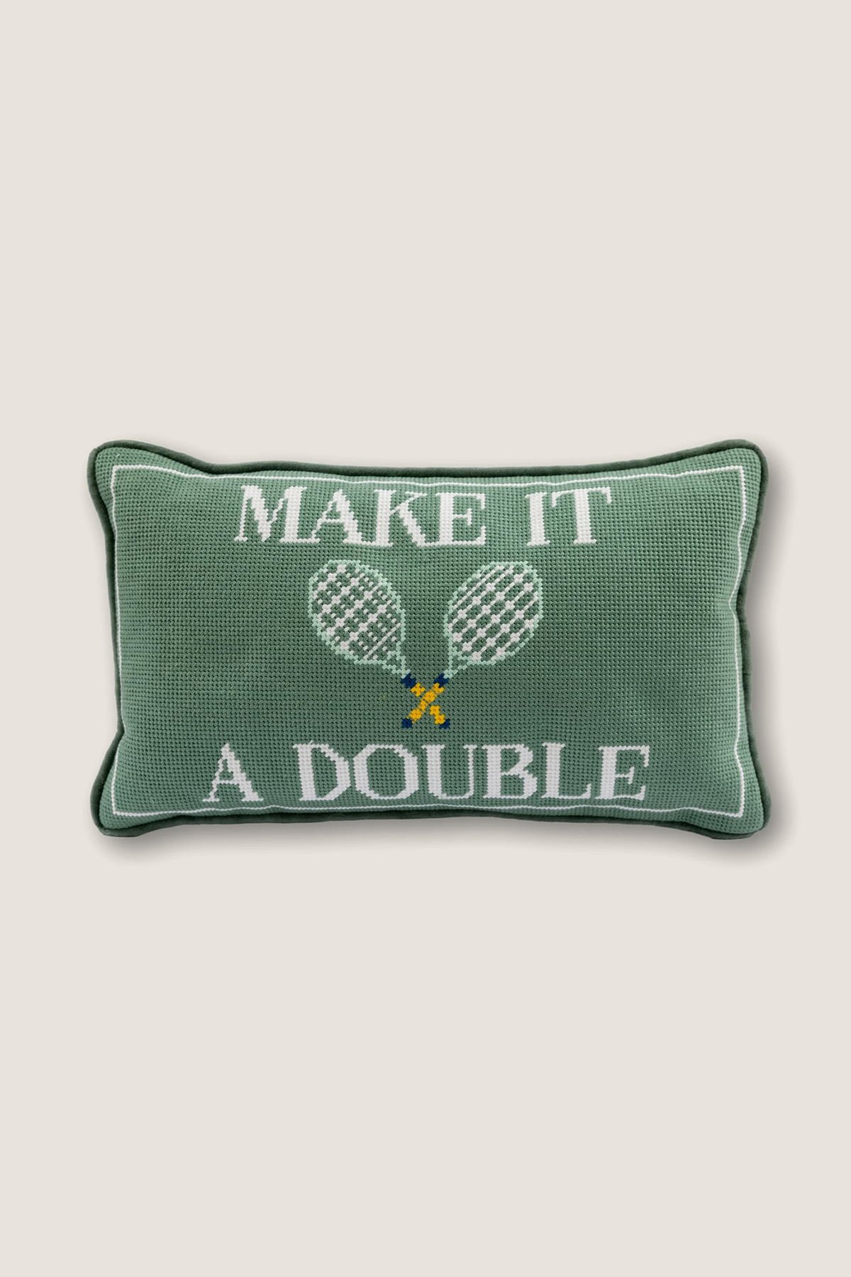 Make It A Double Needlepoint Pillow