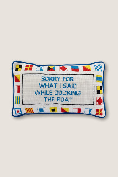 Docking the Boat Needlepoint Pillow | Furbish Studio