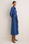 Chambray Blue Prosperity Woven Tie Dress