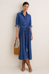 Chambray Blue Prosperity Woven Tie Dress