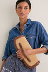 Biscotti Ciouo Bellport Leather-Trim Long-Flap Clutch