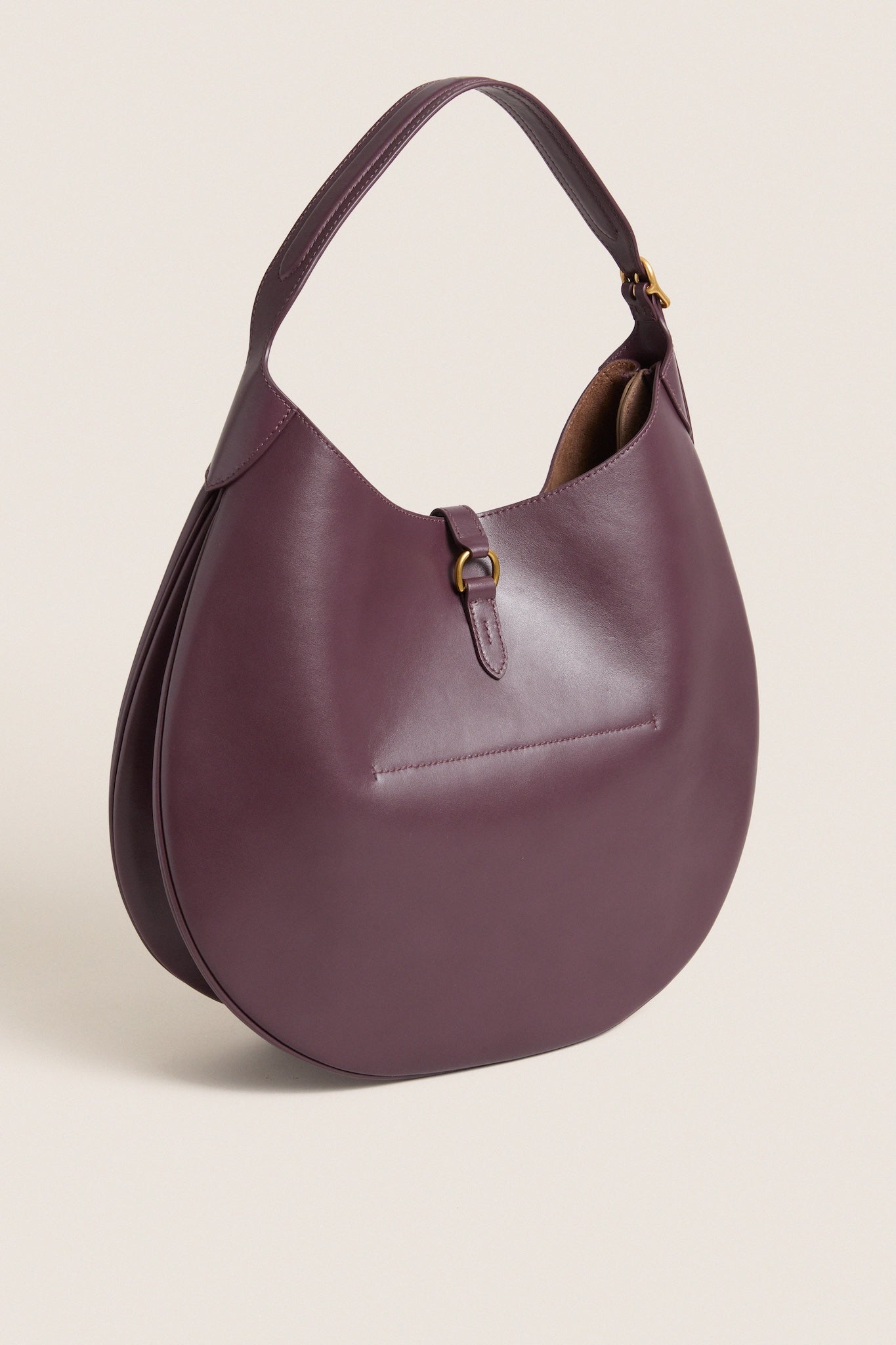 Midnight Merlot Polo ID Calfskin Medium Shoulder Bag