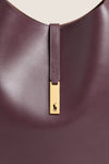 Midnight Merlot Polo ID Calfskin Medium Shoulder Bag