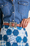 Cuoio Decorative-Buckle Leather Belt