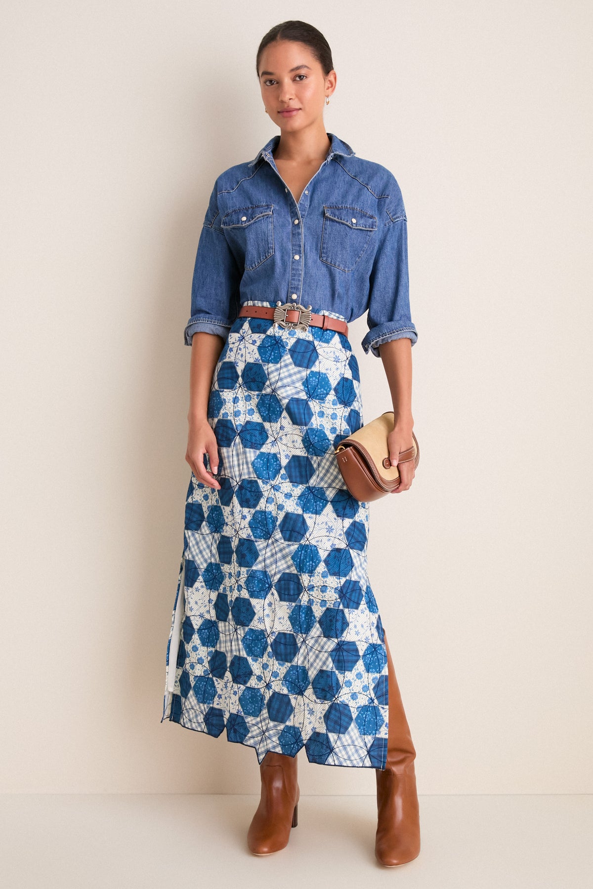 Cuoio Decorative-Buckle Leather Belt