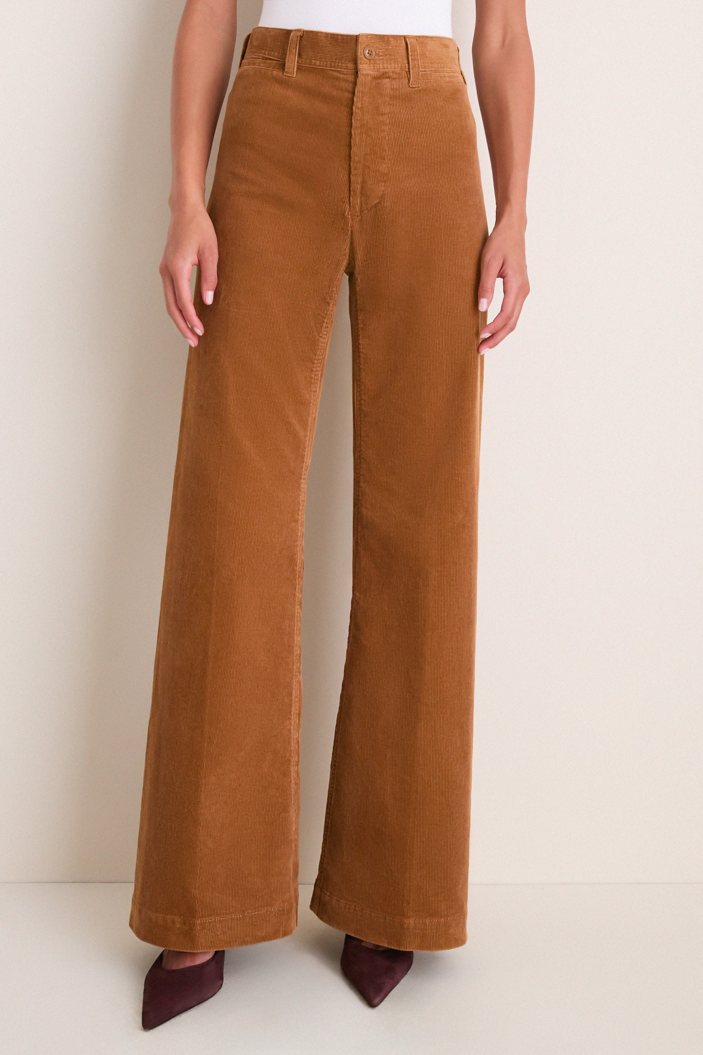 Tan Corduroy Flare Pant
