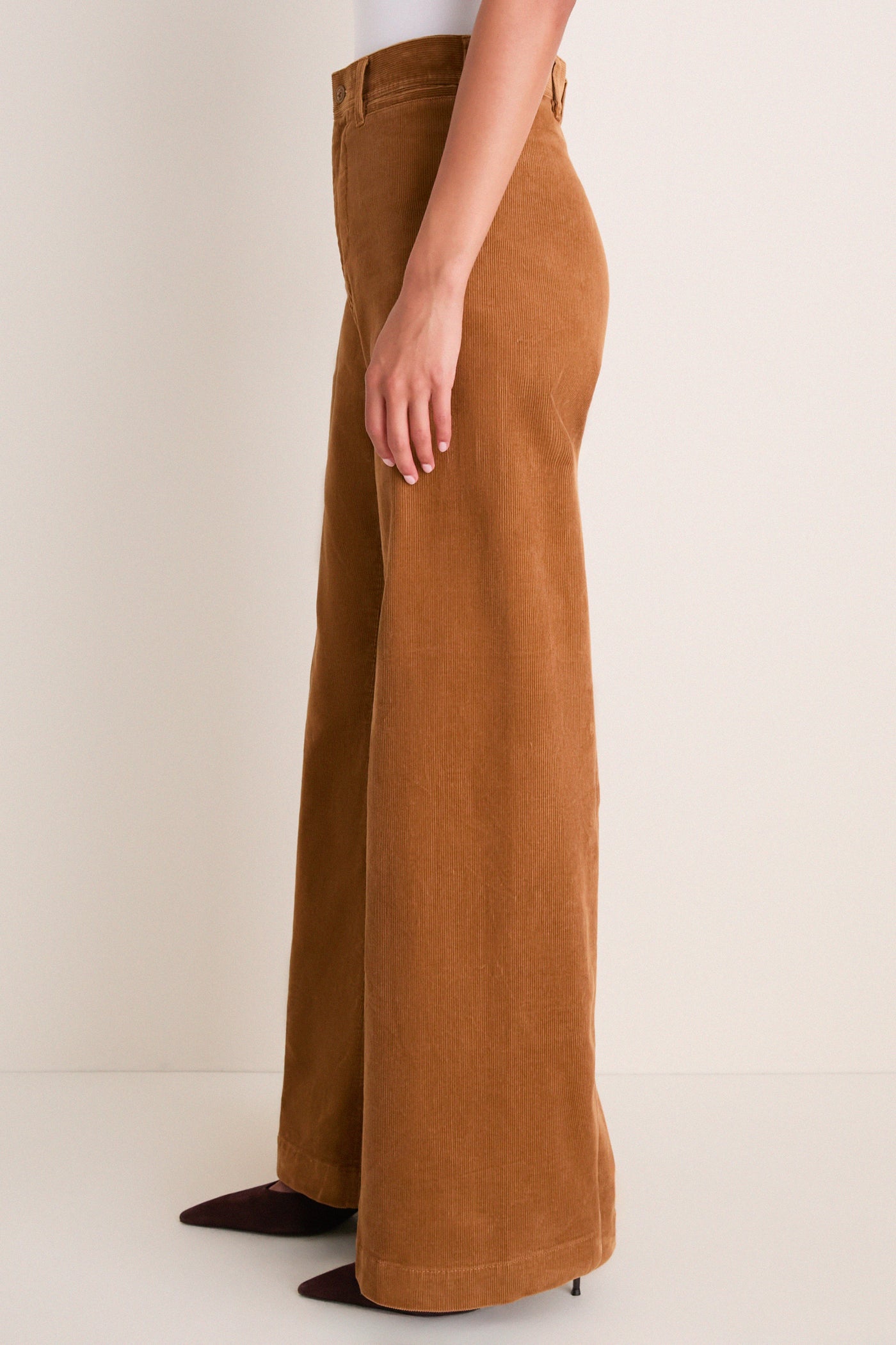 Tan Corduroy Flare Pant