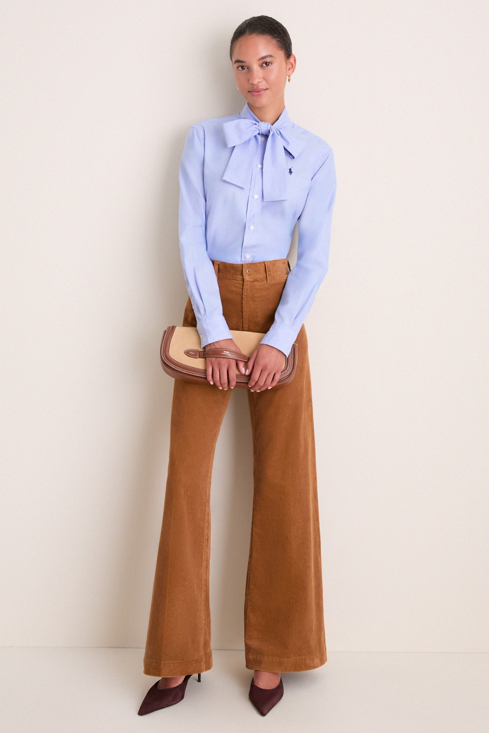 Tan Corduroy Flare Pant