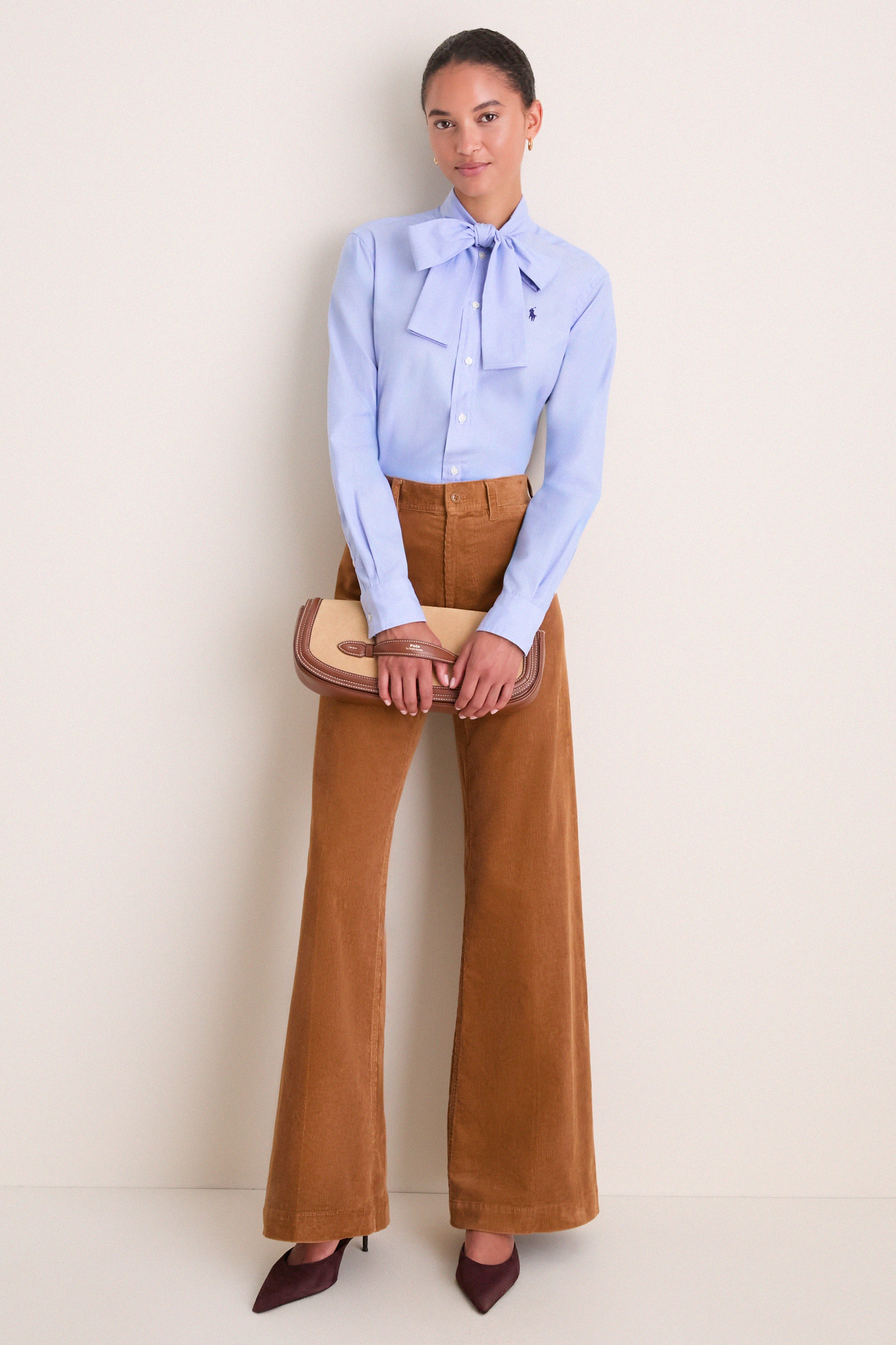 Tan Corduroy Flare Pant