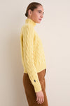 Fall Yellow Long Sleeve Turtleneck Sweater