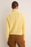 Fall Yellow Long Sleeve Turtleneck Sweater