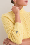 Fall Yellow Long Sleeve Turtleneck Sweater