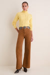 Fall Yellow Long Sleeve Turtleneck Sweater