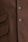 Brown Multi Houndstooth Wool Blazer