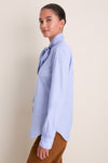 Medium Blue Long Sleeve Collared Tie Button Down