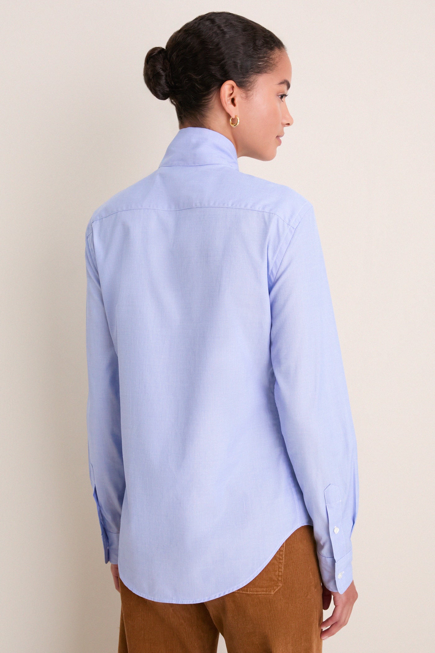 Medium Blue Long Sleeve Collared Tie Button Down