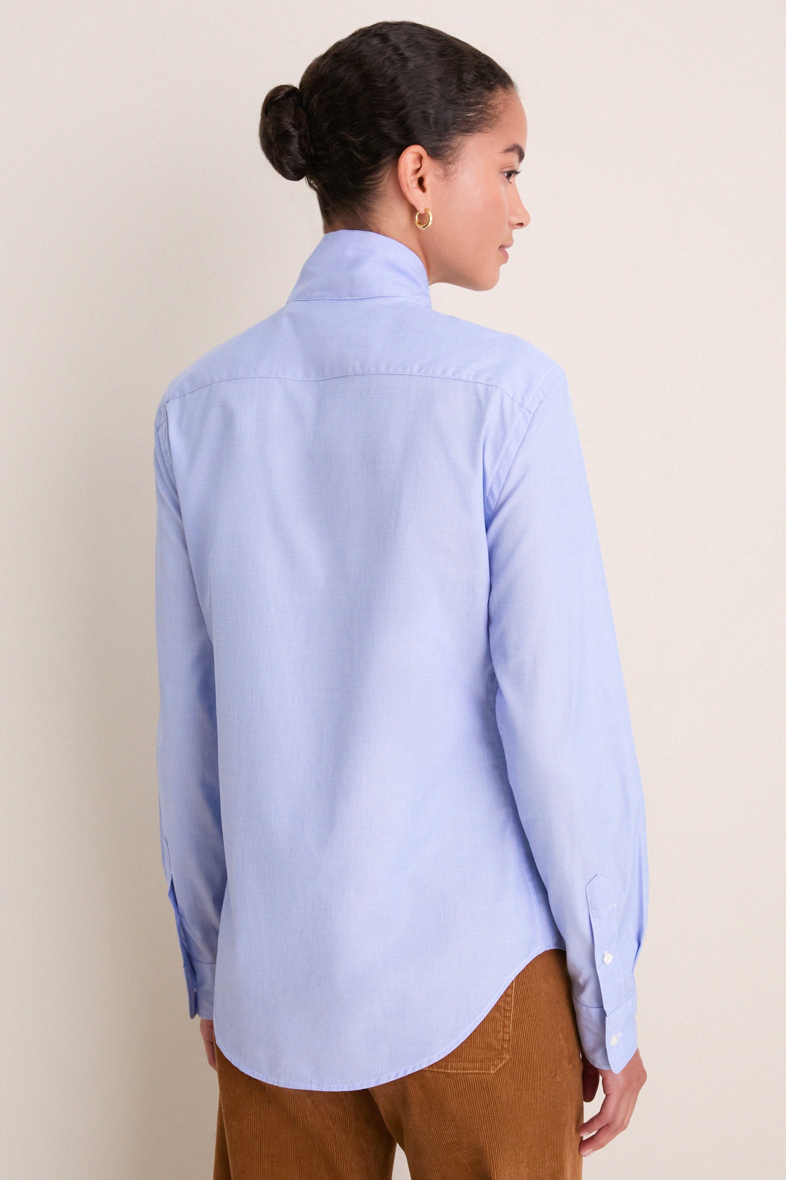 Medium Blue Long Sleeve Collared Tie Button Down