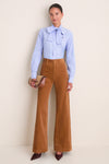 Medium Blue Long Sleeve Collared Tie Button Down