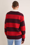 Harvard Wine Brandy Heather Long Sleeve Polo Rugby Sweater