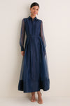 Midnight Montgomery Button Up Midi Dress