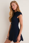 Midnight Black Evalynn Mini Dress