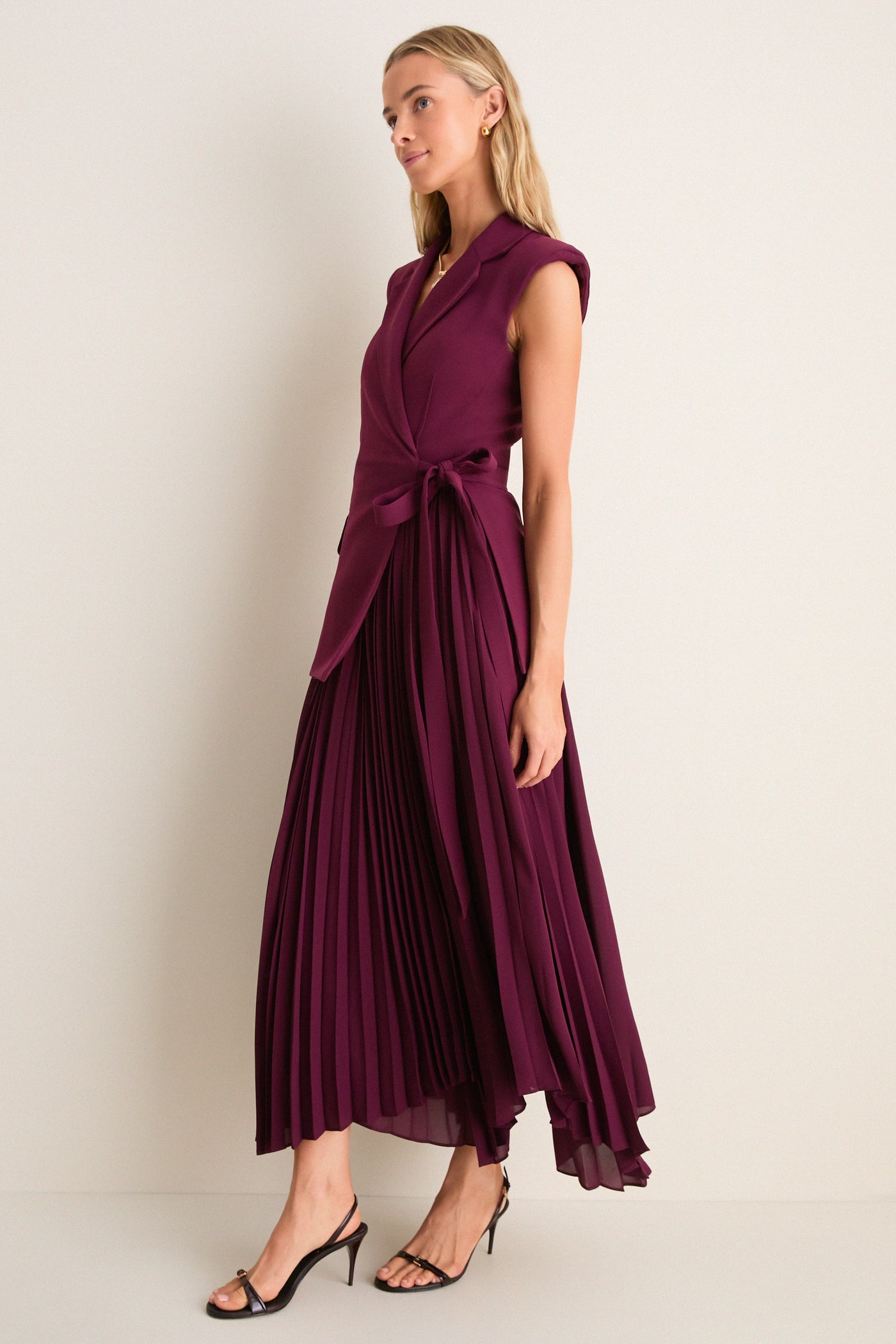 Fig Helena Combo Blazer Midi Dress