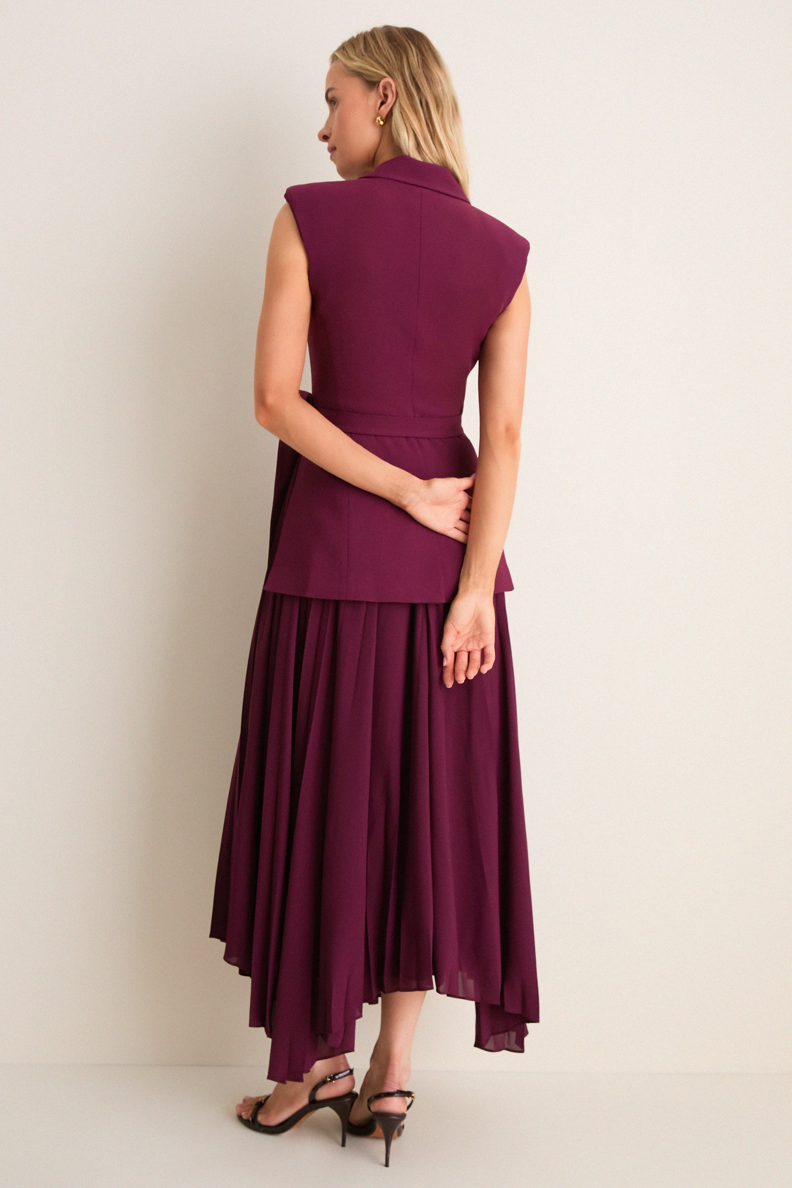 Fig Helena Combo Blazer Midi Dress