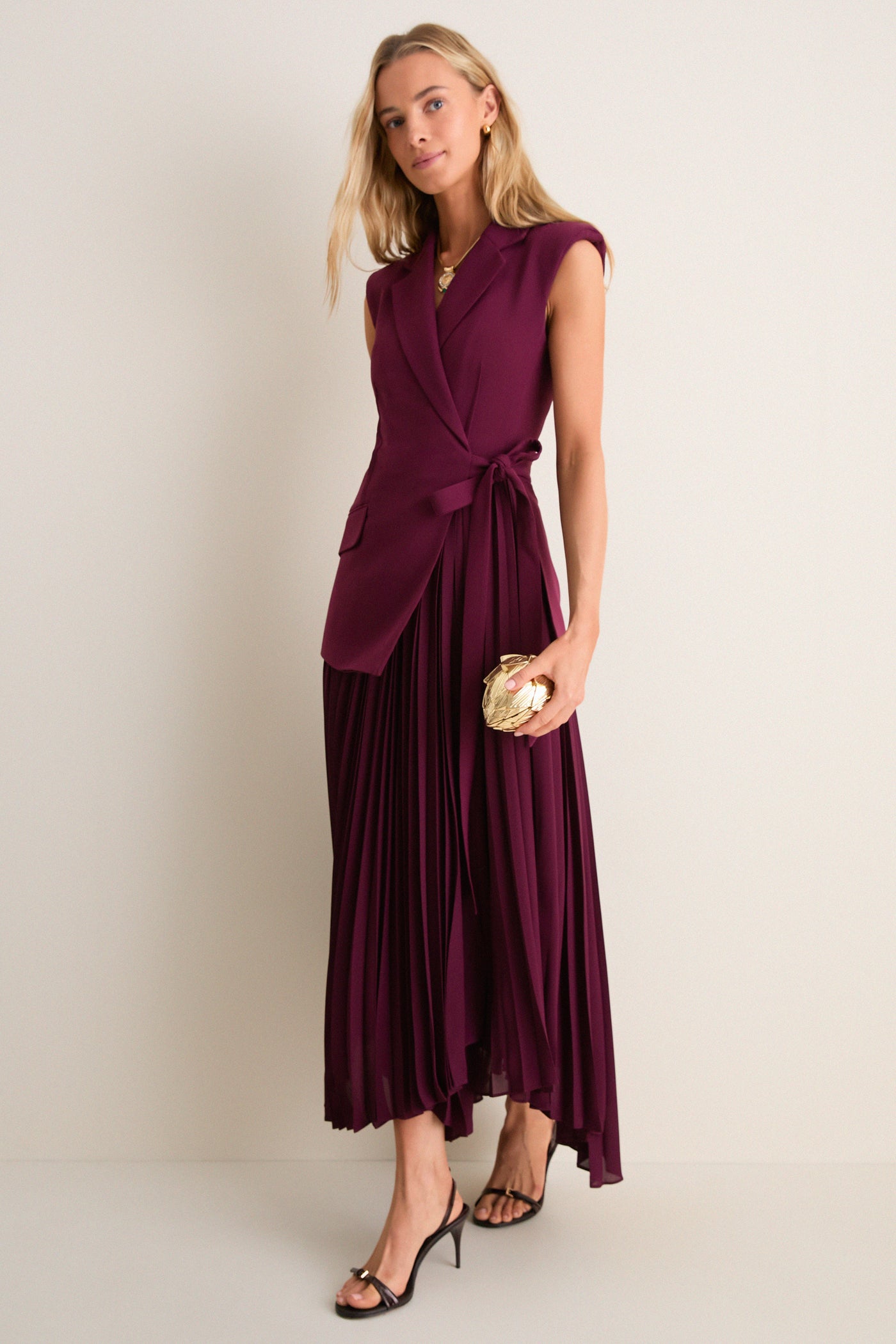 blazer midi dress Strapless Knit Crepe In Black Rehearsal Dinners White Blazer Dress Work Semi