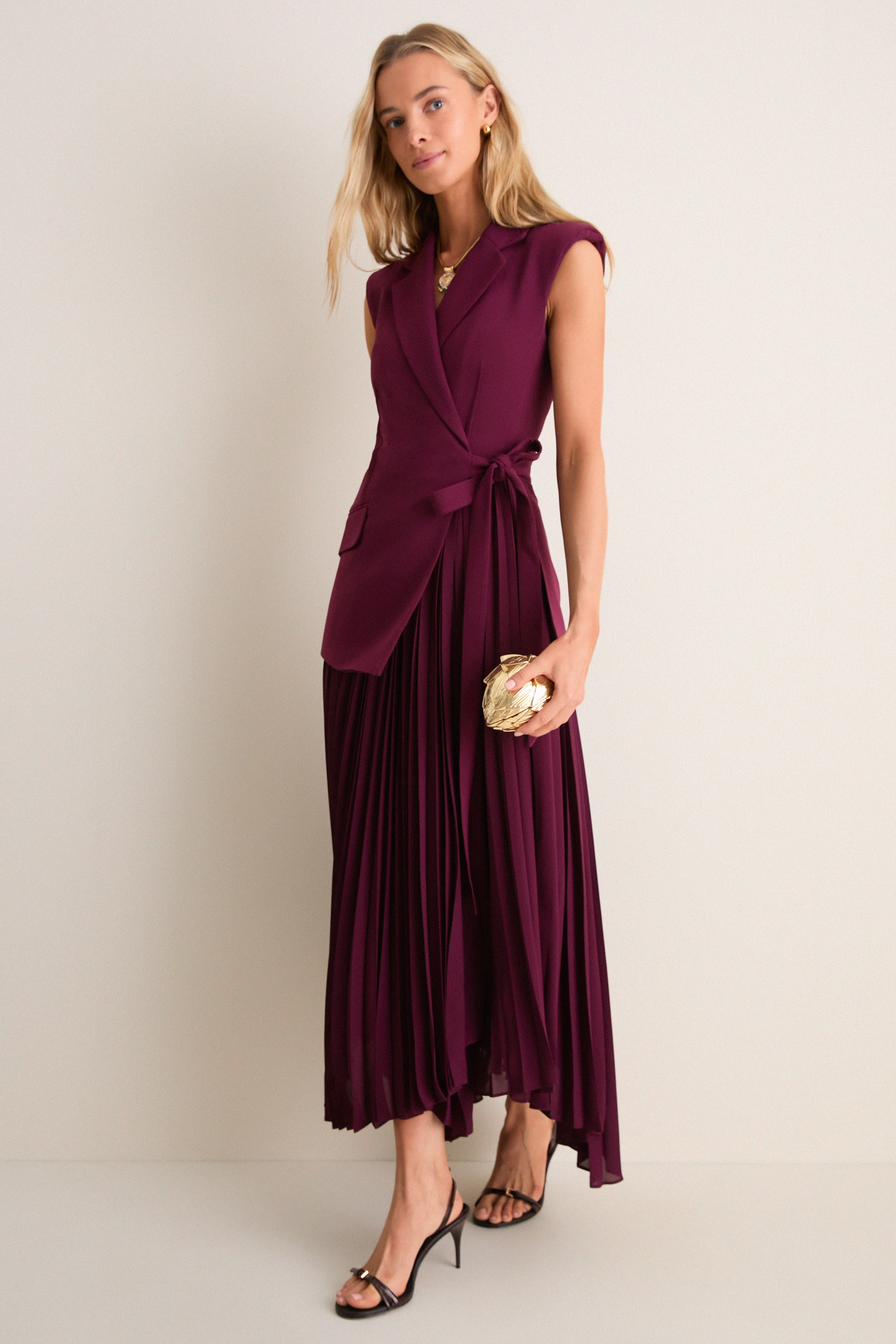 Fig Helena Combo Blazer Midi Dress
